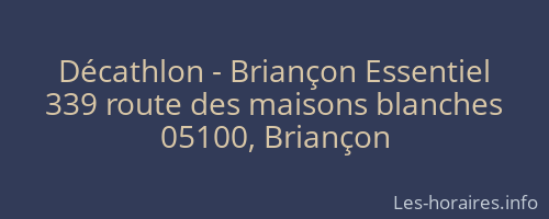 Décathlon - Briançon Essentiel