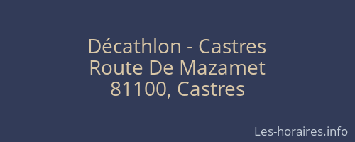 Décathlon - Castres