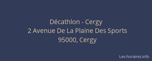Décathlon - Cergy