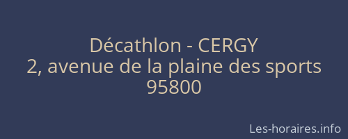 Décathlon - CERGY