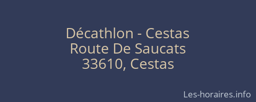 Décathlon - Cestas