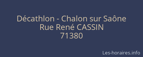 Décathlon - Chalon sur Saône