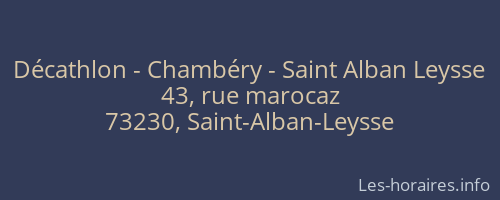 Décathlon - Chambéry - Saint Alban Leysse