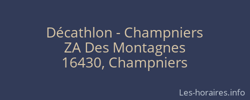 Décathlon - Champniers