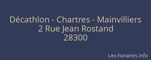 Décathlon - Chartres - Mainvilliers