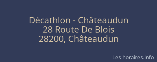 Décathlon - Châteaudun