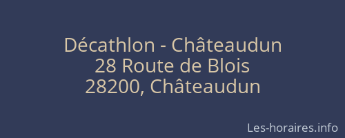 Décathlon - Châteaudun
