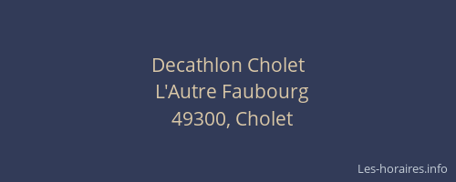 Decathlon Cholet
