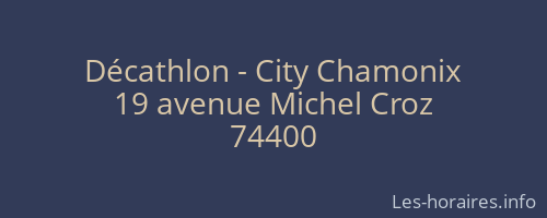 Décathlon - City Chamonix