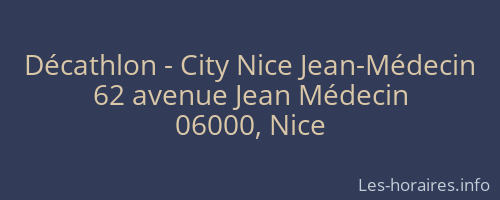 Décathlon - City Nice Jean-Médecin