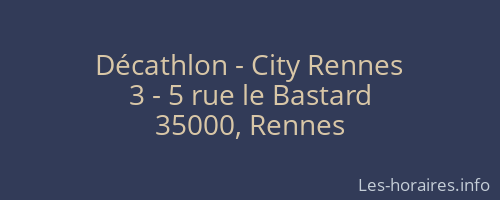 Décathlon - City Rennes