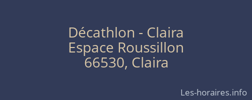 Décathlon - Claira