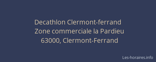 Decathlon Clermont-ferrand