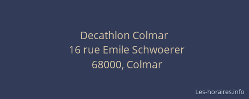 Decathlon Colmar