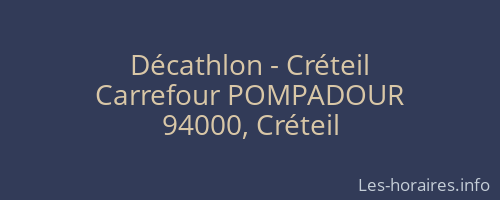 Décathlon - Créteil