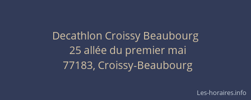 Decathlon Croissy Beaubourg