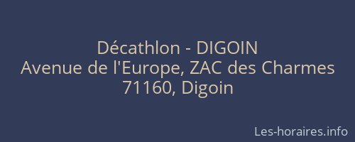 Décathlon - DIGOIN