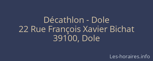 Décathlon - Dole