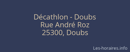 Décathlon - Doubs
