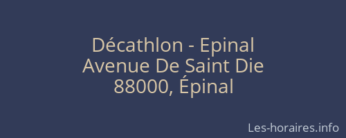 Décathlon - Epinal