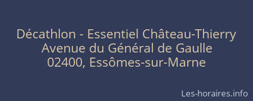 Décathlon - Essentiel Château-Thierry