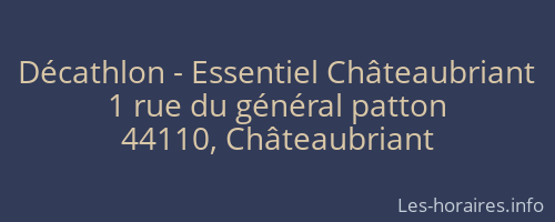 Décathlon - Essentiel Châteaubriant