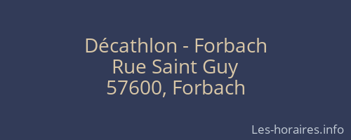 Décathlon - Forbach