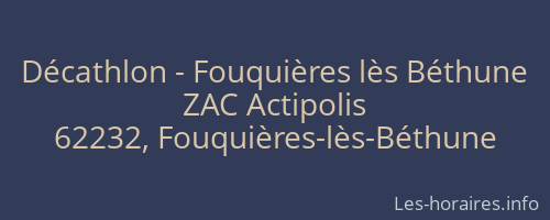 Décathlon - Fouquières lès Béthune