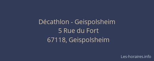 Décathlon - Geispolsheim