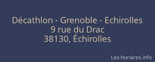 Décathlon - Grenoble - Echirolles