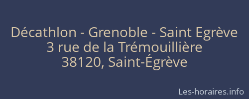 Décathlon - Grenoble - Saint Egrève