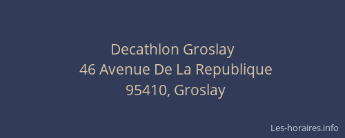 Decathlon Groslay
