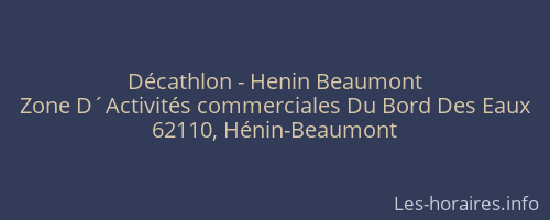 Décathlon - Henin Beaumont