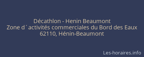 Décathlon - Henin Beaumont