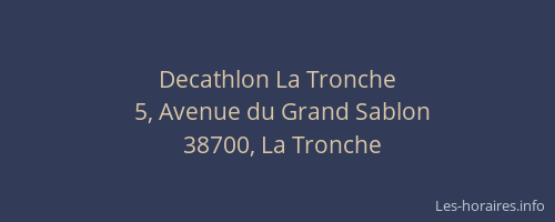 Decathlon La Tronche