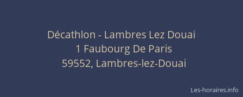 Décathlon - Lambres Lez Douai