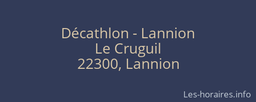 Décathlon - Lannion