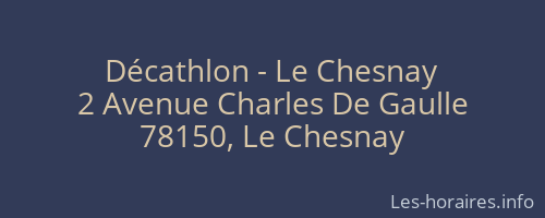 Décathlon - Le Chesnay