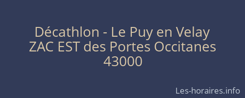 Décathlon - Le Puy en Velay