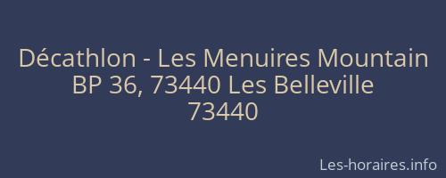 Décathlon - Les Menuires Mountain