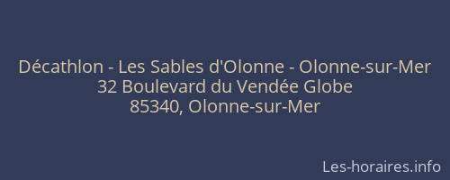 Décathlon - Les Sables d'Olonne - Olonne-sur-Mer