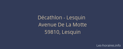 Décathlon - Lesquin
