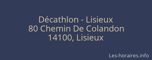 Décathlon - Lisieux