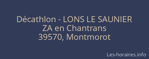 Décathlon - LONS LE SAUNIER
