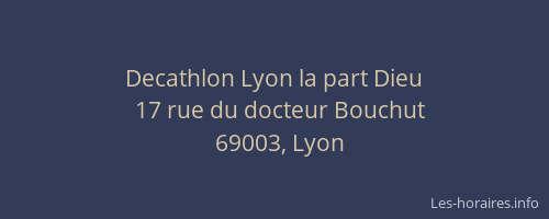 Decathlon Lyon la part Dieu
