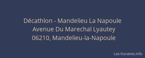 Décathlon - Mandelieu La Napoule