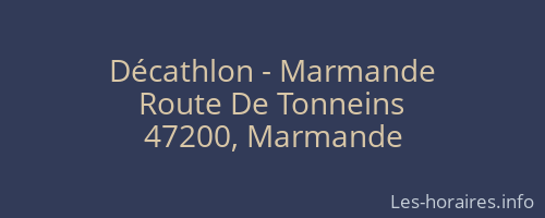 Décathlon - Marmande