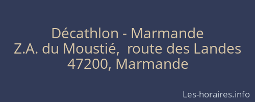 Décathlon - Marmande