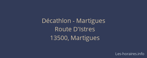 Décathlon - Martigues