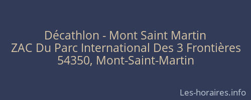 Décathlon - Mont Saint Martin